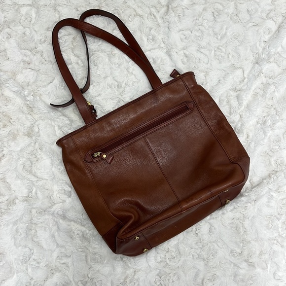 Leather Co. by Liz Claiborne‎ Brown Leather Tote - Picture 2 of 11